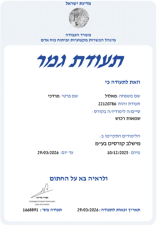 מוטי מאלול יועץ מעליות שמאי רכוש מוסמך